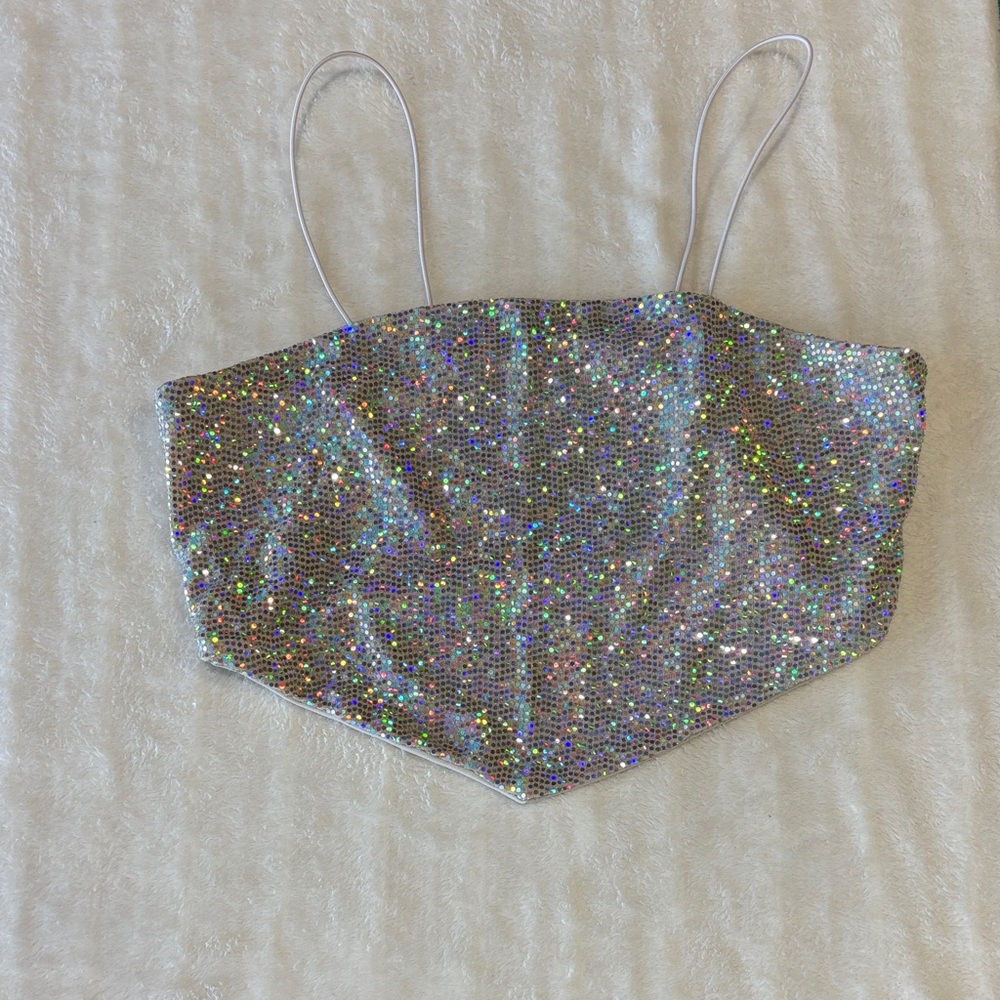 Rue21 Holographic Sequin Top
